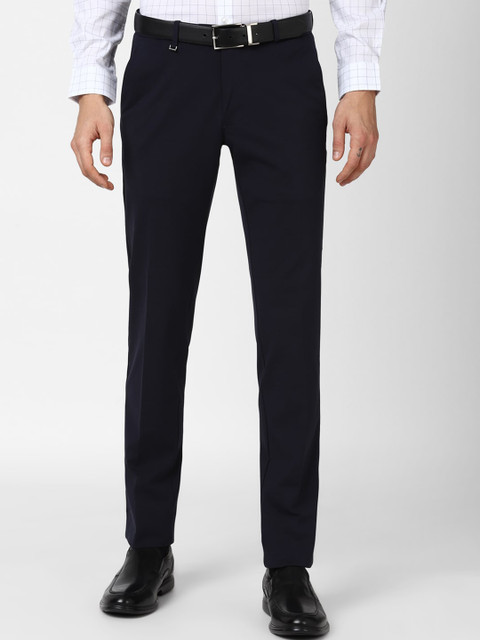 

Van Heusen Men Navy Blue Slim Fit Trousers