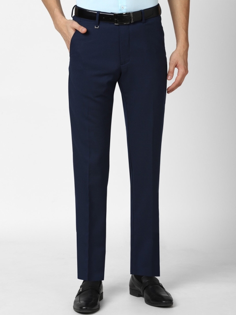 

Van Heusen Men Navy Blue Slim Fit Trousers