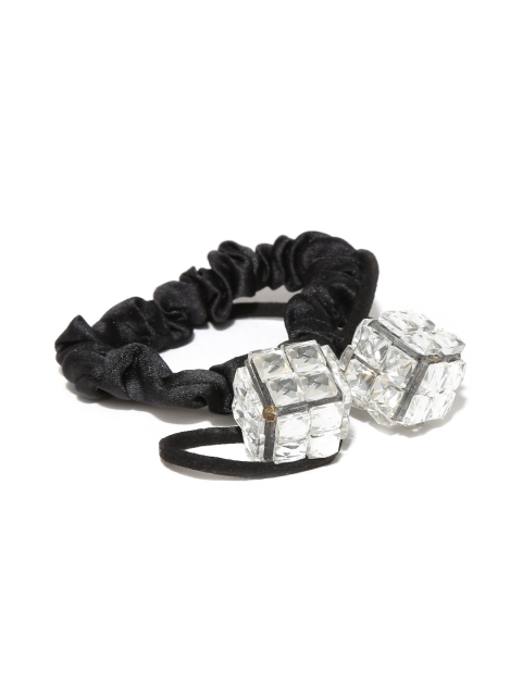 

Golden Peacock Black Stone-Studded Hairband