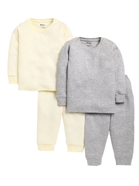 

Hopscotch Boys Pack Of 2 Striped Cotton Thermal Tops, Multi