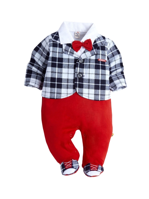 

Hopscotch Boys Red Printed Bodysuit