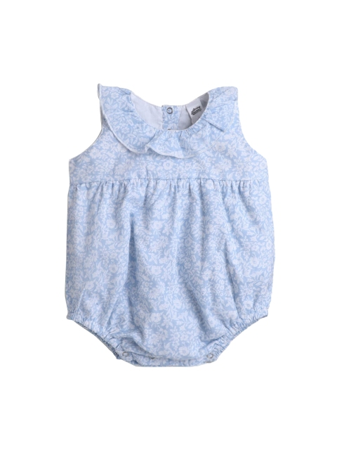 

Hopscotch Infant Girls Blue Printed Onesie Bodysuit