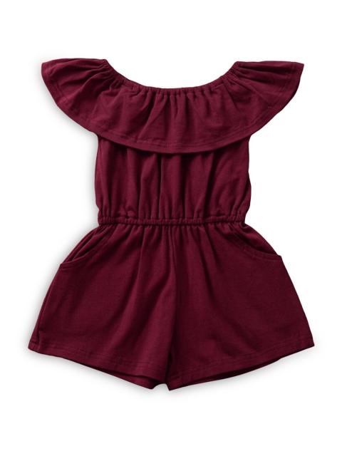 

Hopscotch Girls Red Off-Shoulder Jumpsuit