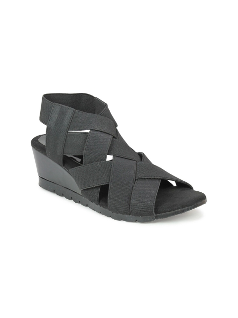 

Inc 5 Black & Black Wedge Sandals