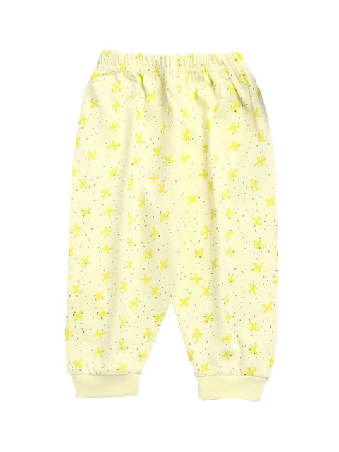 

Hopscotch Girls Lime Yellow Printed Joggers