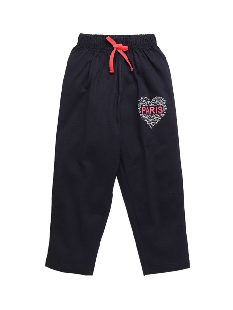 

Hopscotch Girls Grey Solid Cotton Track Pants