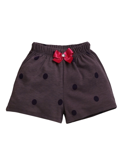 

Hopscotch Girls Brown Printed Shorts