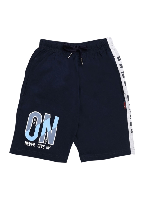 

Hopscotch Boys Navy Blue Printed Shorts
