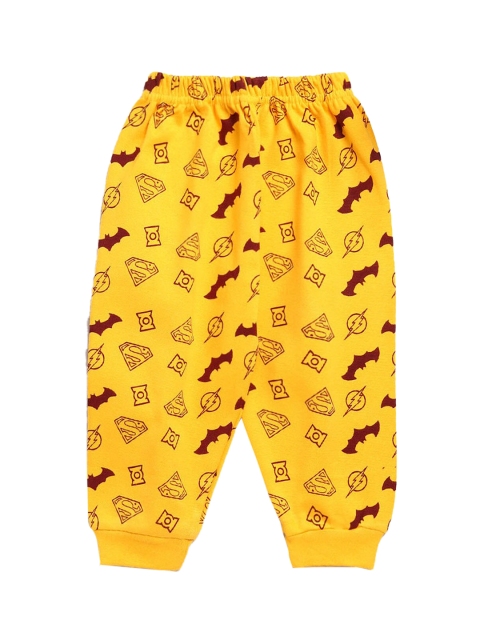 

Hopscotch Boys Yellow Graphic Printed Joggers