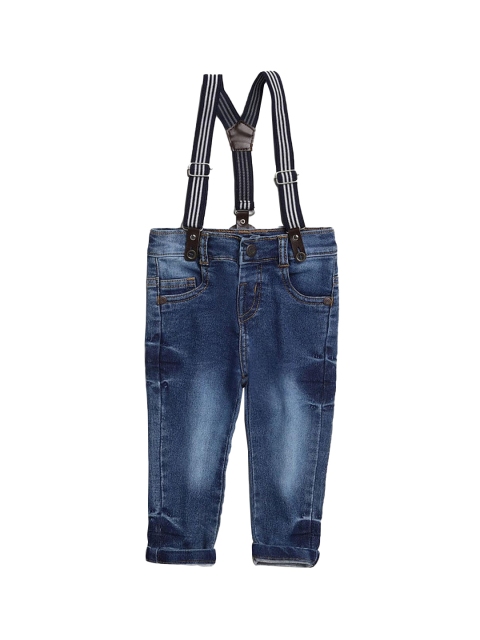 

Hopscotch Boys Blue Low Distress Heavy Fade Stretchable Jeans