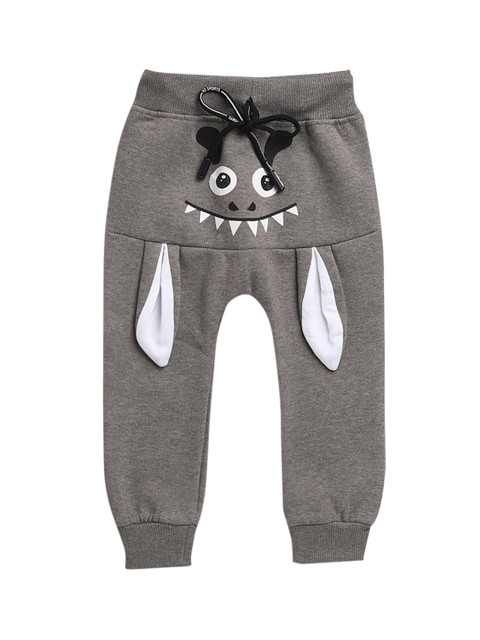 

Hopscotch Boys Grey Graphic Printed Joggers