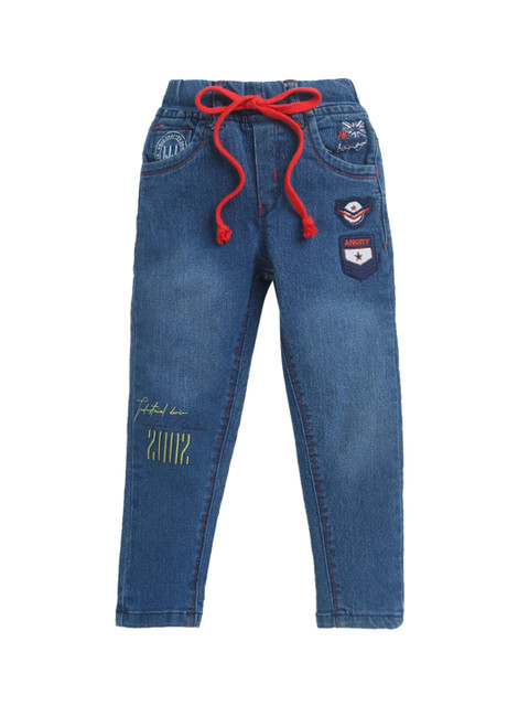 

Hopscotch Boys Blue Low Distress Light Fade Stretchable Jeans