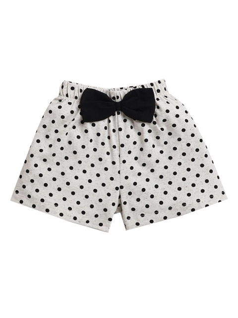 

Hopscotch Girls Off White Printed Shorts