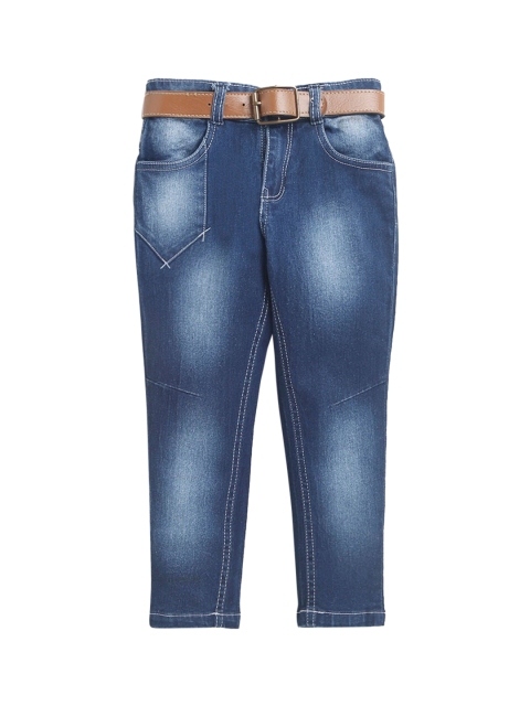 

Hopscotch Boys Blue Low Distress Light Fade Stretchable Jeans