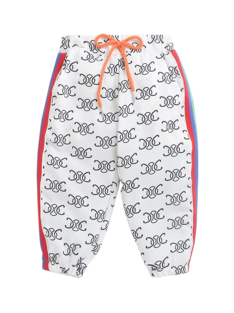 

Hopscotch Boys White Printed Trousers