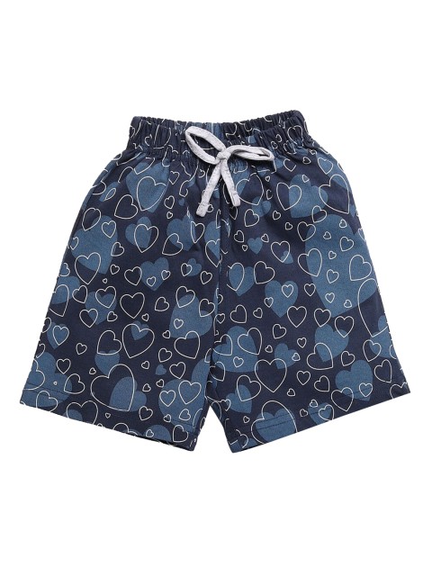 

Hopscotch Girls Navy Blue Printed Shorts