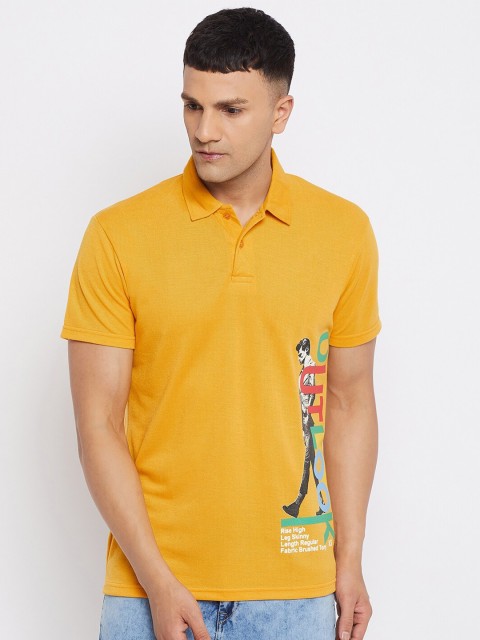 

Parcel Yard Men Yellow V-Neck T-shirt
