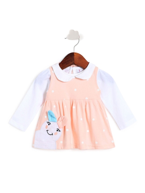 

Hopscotch Peach-Coloured Dress