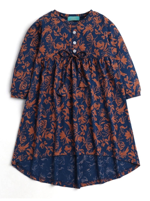 

Hopscotch Girls Blue Floral Empire Dress