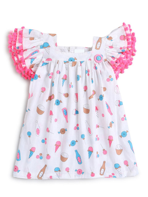 

Hopscotch Cream-Coloured Peplum Dress
