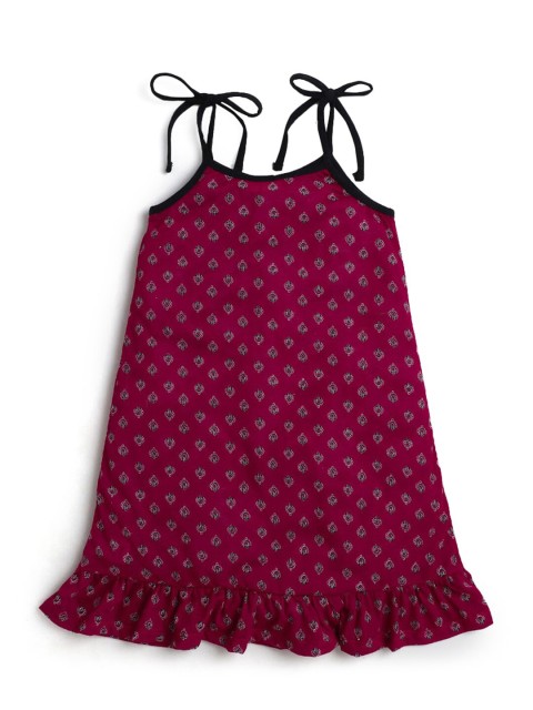

Hopscotch Girls Red Printed Nightdress