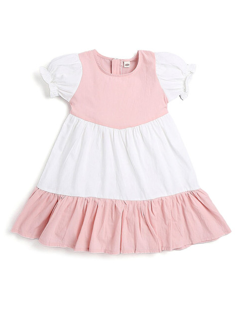 

Hopscotch Pink Colourblocked Dress