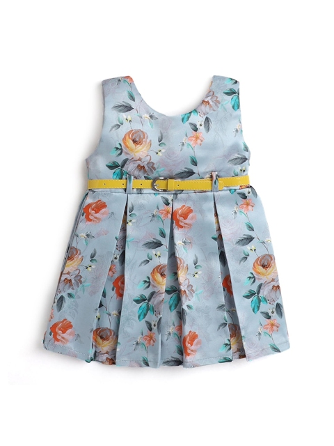 

Hopscotch Grey Floral A-Line Dress