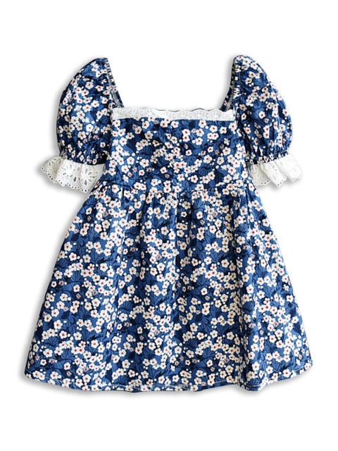 

Hopscotch Blue Floral A-Line Dress