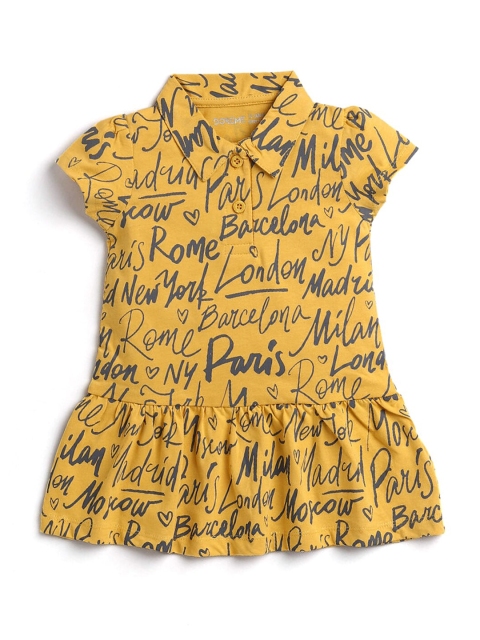 

Hopscotch Yellow A-Line Dress