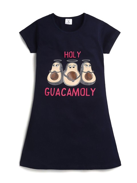 

Hopscotch Girls Navy Blue Printed Nightdress