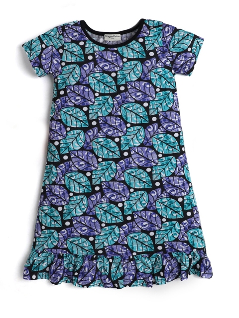 

Hopscotch Girls Green Printed Cotton Nightdress