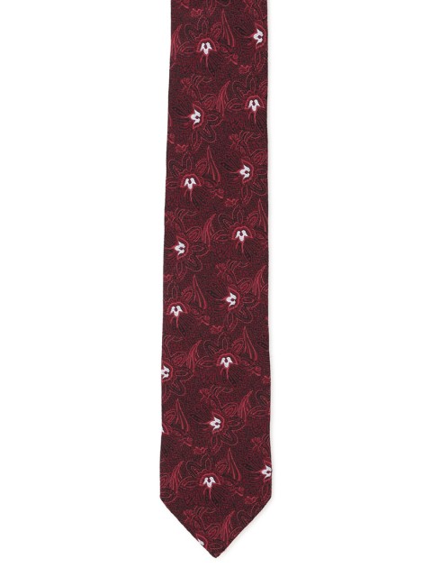 

Louis Philippe Men Maroon Printed Skinny Tie