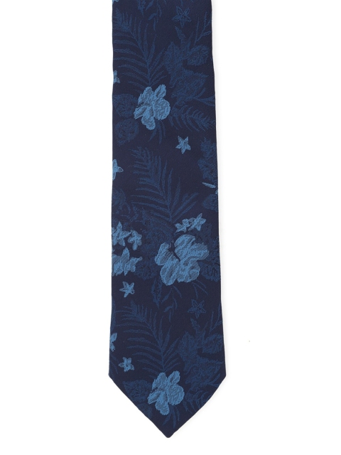 

Louis Philippe Men Navy Blue Printed Ascot Tie