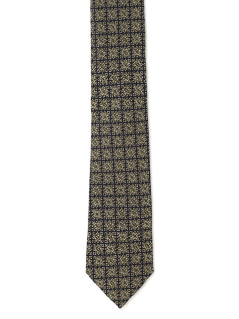 

Louis Philippe Men Yellow & Black Printed Broad Tie