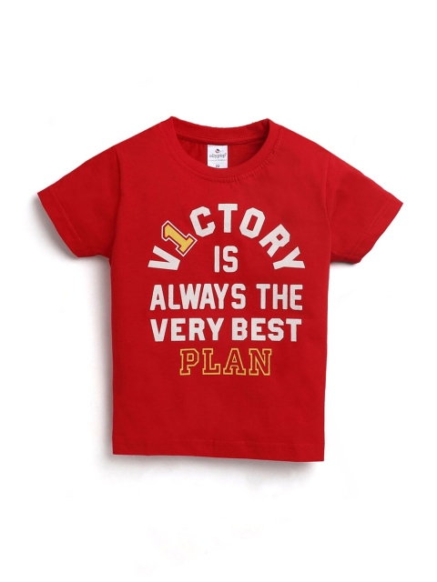

Hopscotch Boys White V-Neck Raw Edge T-shirt