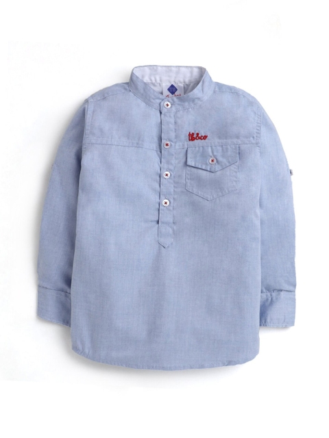 

Hopscotch Boys Blue Casual Shirt
