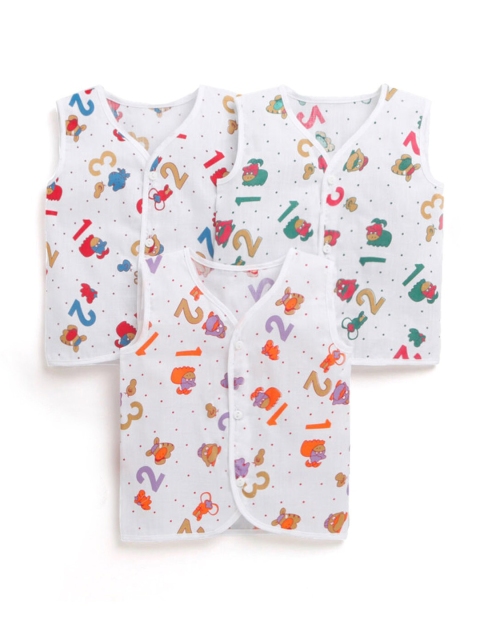 

Hopscotch Kids Multicoloured 3 Printed Polo Collar Applique T-shirt, Multi
