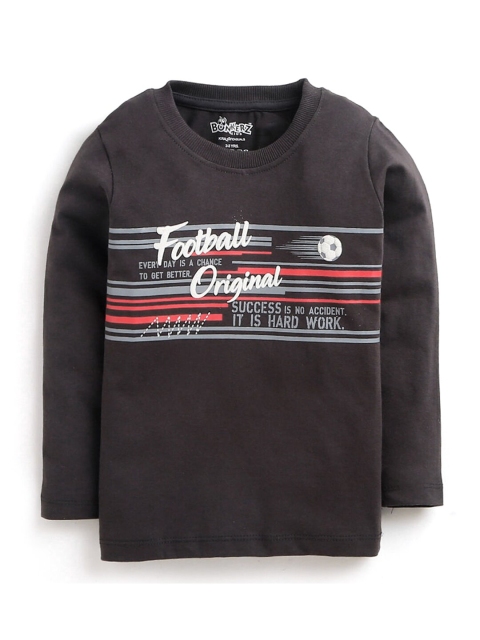 

Hopscotch Boys Grey Printed T-shirt