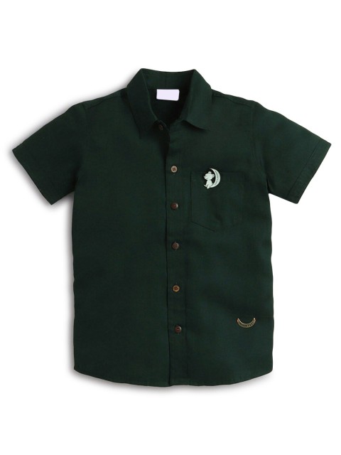 

Hopscotch Boys Green Casual Shirt