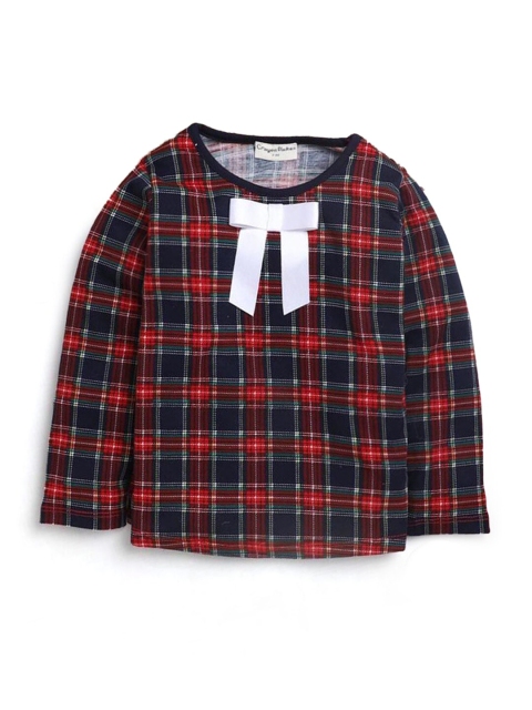 

Hopscotch Girls Multicoloured Checked T-shirt, Multi
