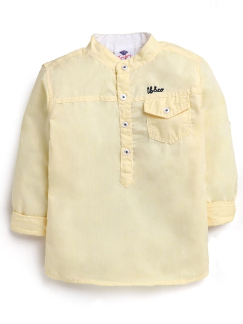 

Hopscotch Boys Yellow Casual Shirt