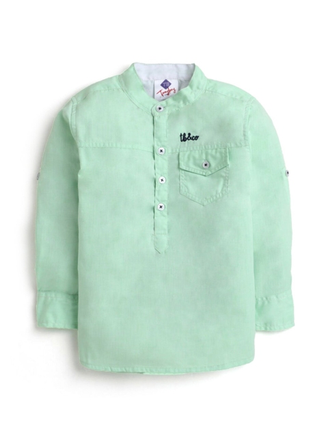 

Hopscotch Boys Yellow Casual Shirt