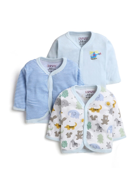 

Hopscotch Boys Blue 3 Striped V-Neck T-shirt
