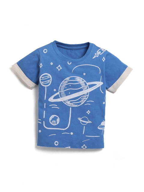 

Hopscotch Boys Blue V-Neck T-shirt