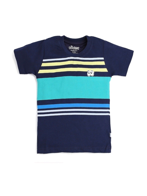 

Hopscotch Boys Yellow Colourblocked T-shirt