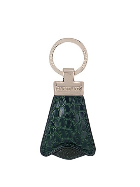 

Da Milano Gold-Toned & Green Patterned Genuine leather Key Chain