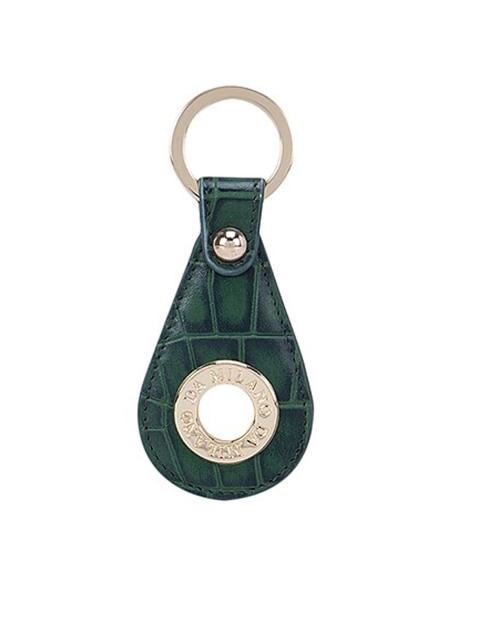 

Da Milano Green & Silver-Toned Textured Key chain