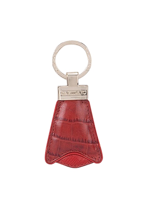 

Da Milano Red Textured Genuine Leather Key Chain