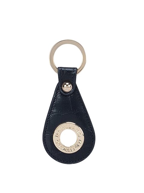 

Da Milano Black Solid Leather Keychain