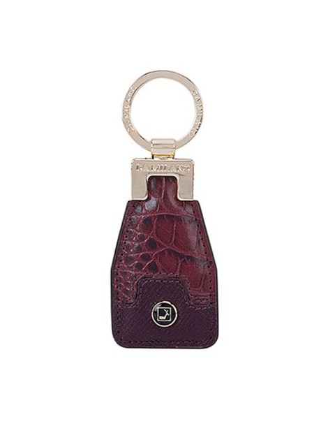 

Da Milano Burgundy Textured Genuine Leather Key Chain